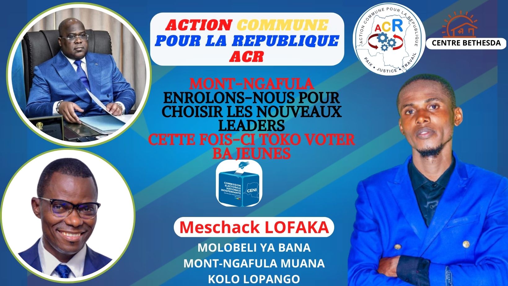 Kinshasa: Meschack Lofaka appelle la population de Mont-ngafula à s’enrôler massivement